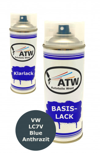 Autolack für VW LC7V Blue Anthrazit+400ml Klarlack Set